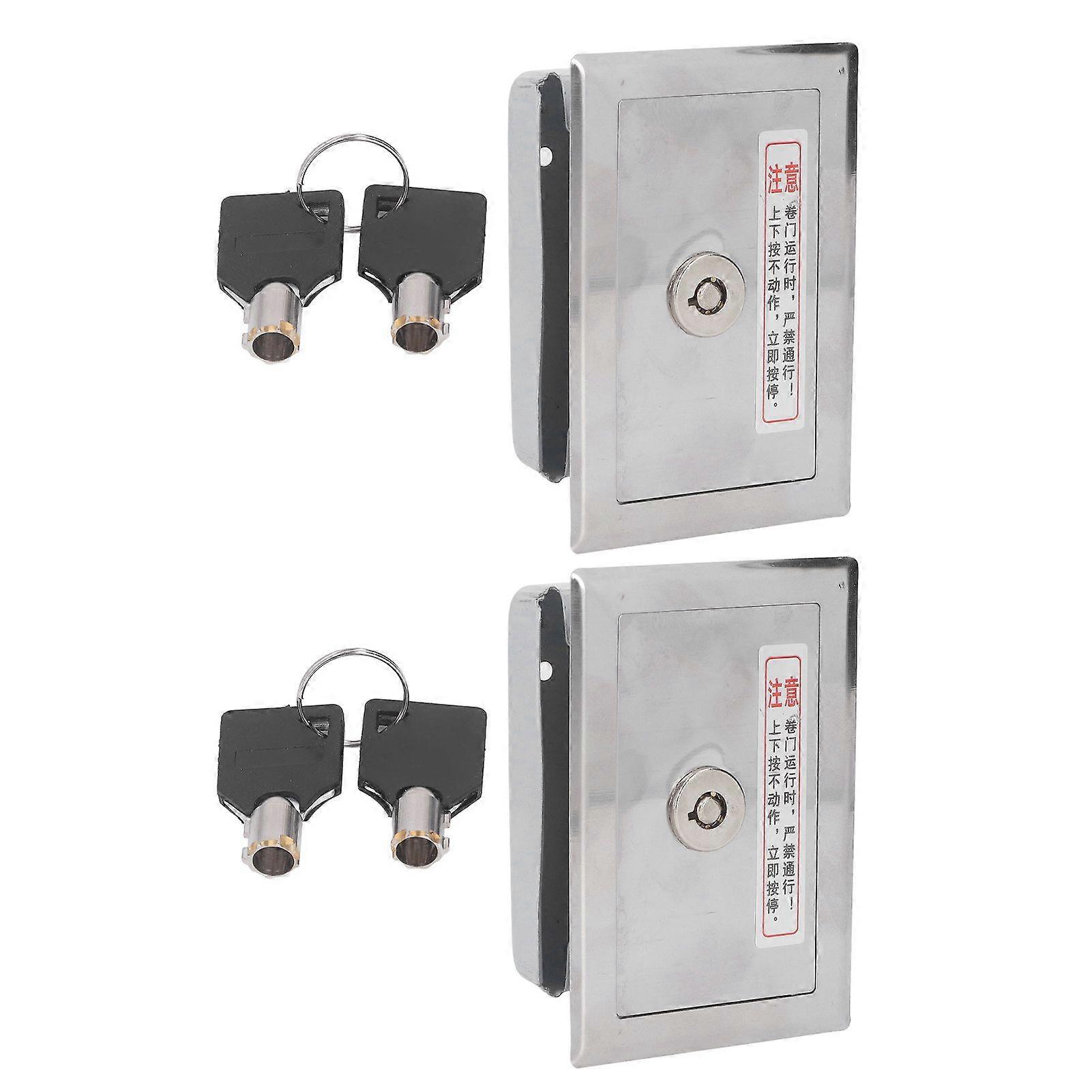 Door key switch box set 2pcs stainless steel