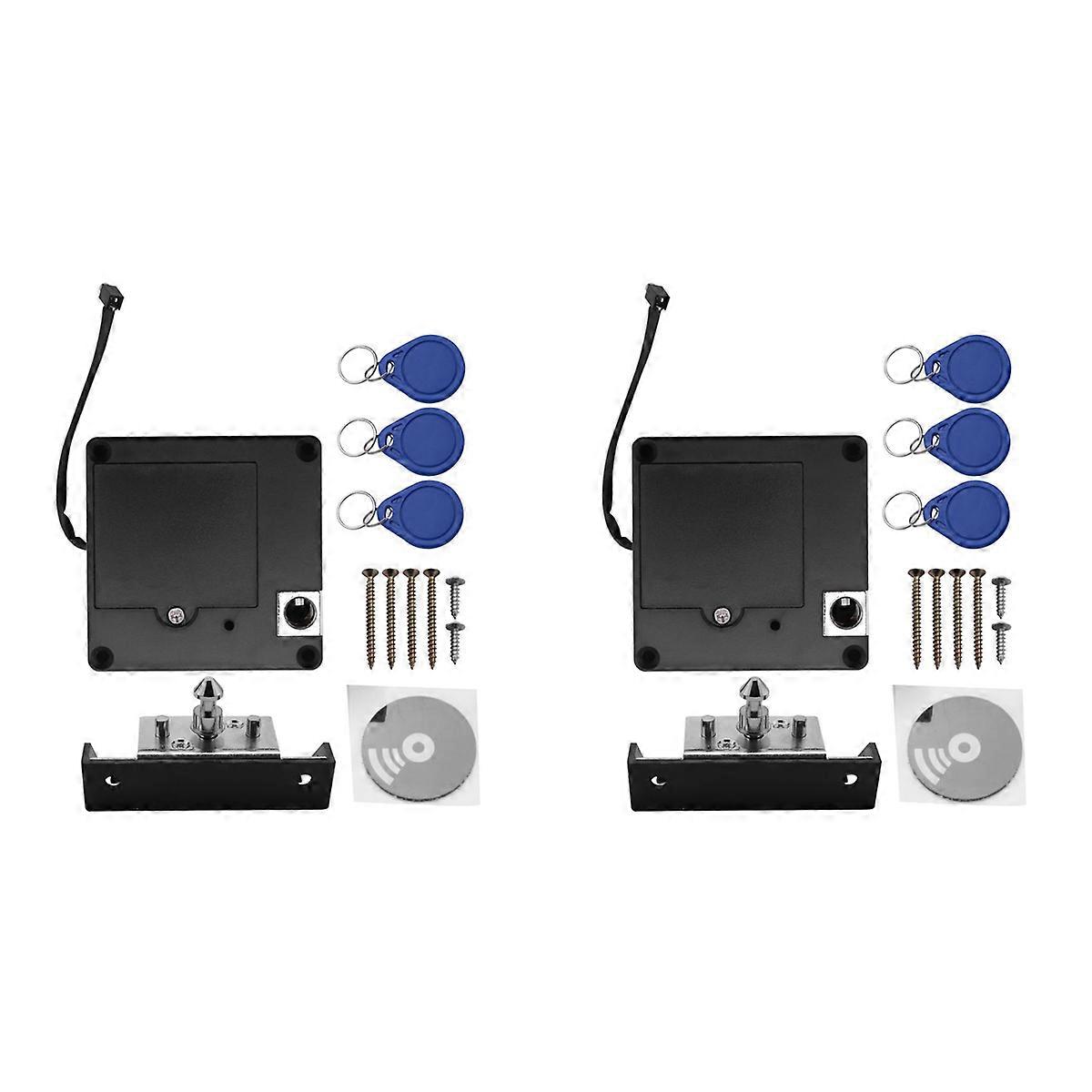 2X Cabinet Electronic RFID Lock Keyless Drawer Door Locks Sensor Locker