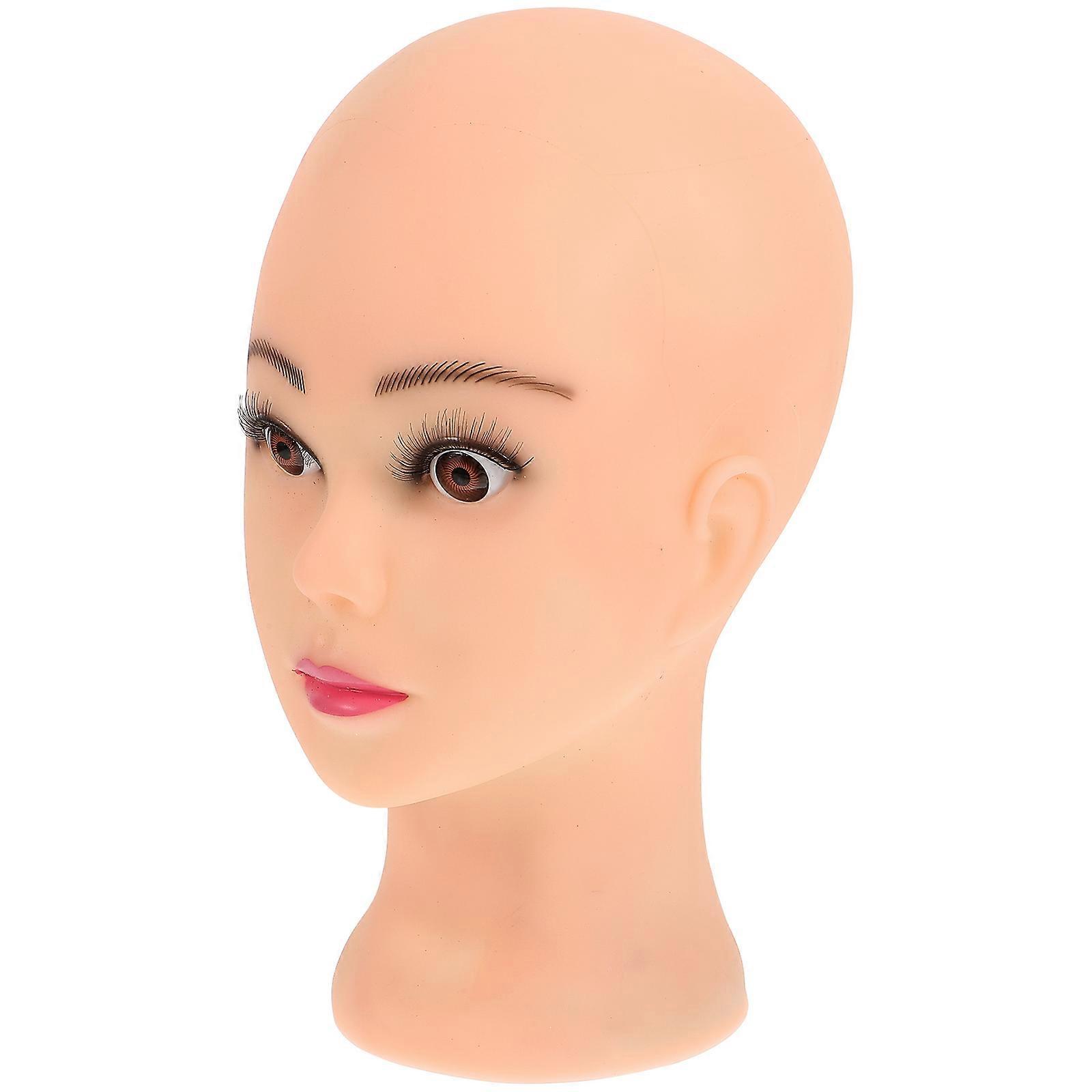 Wig Display Mannequin Head Stand PVC Smooth Surface Lightweight Wig Holder for Styling Braiding Hat Storage and Presentation