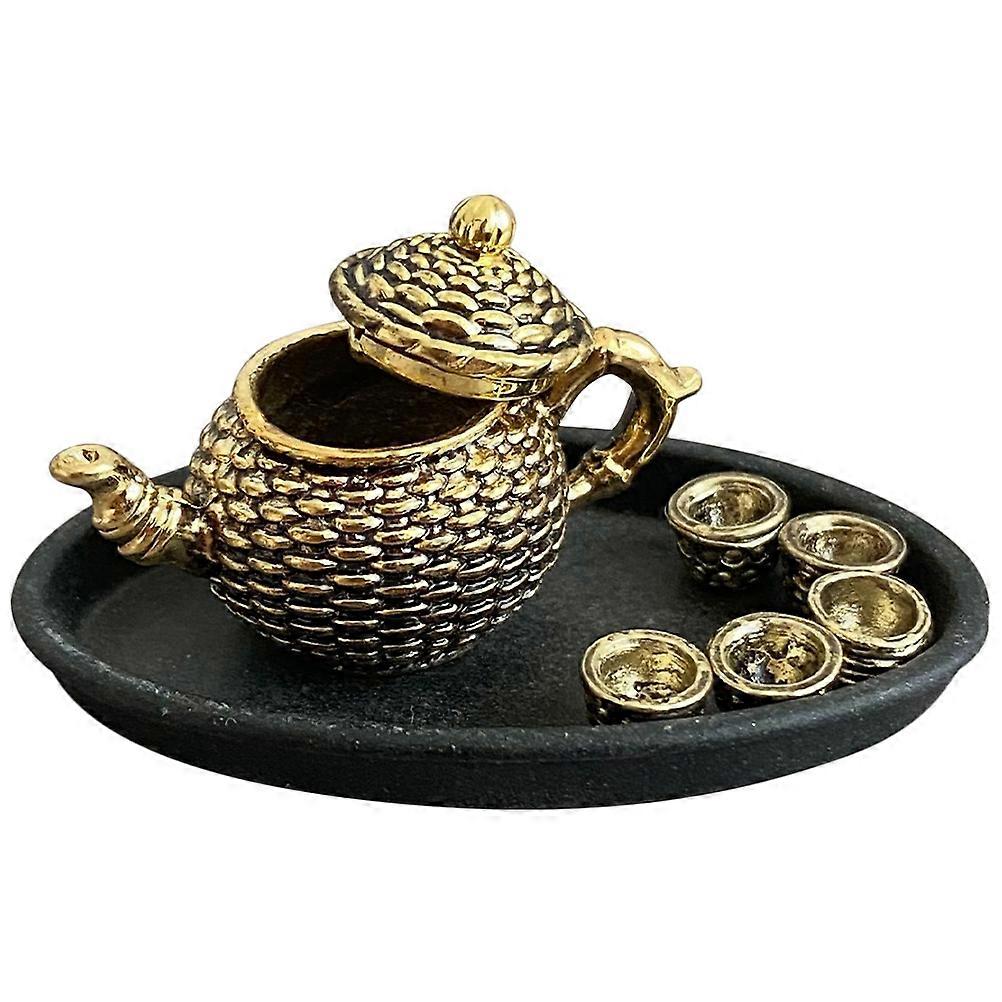 Miniature Tea Set with Tiny Teapot and Cups for Dollhouses – Educational Play and Party Use