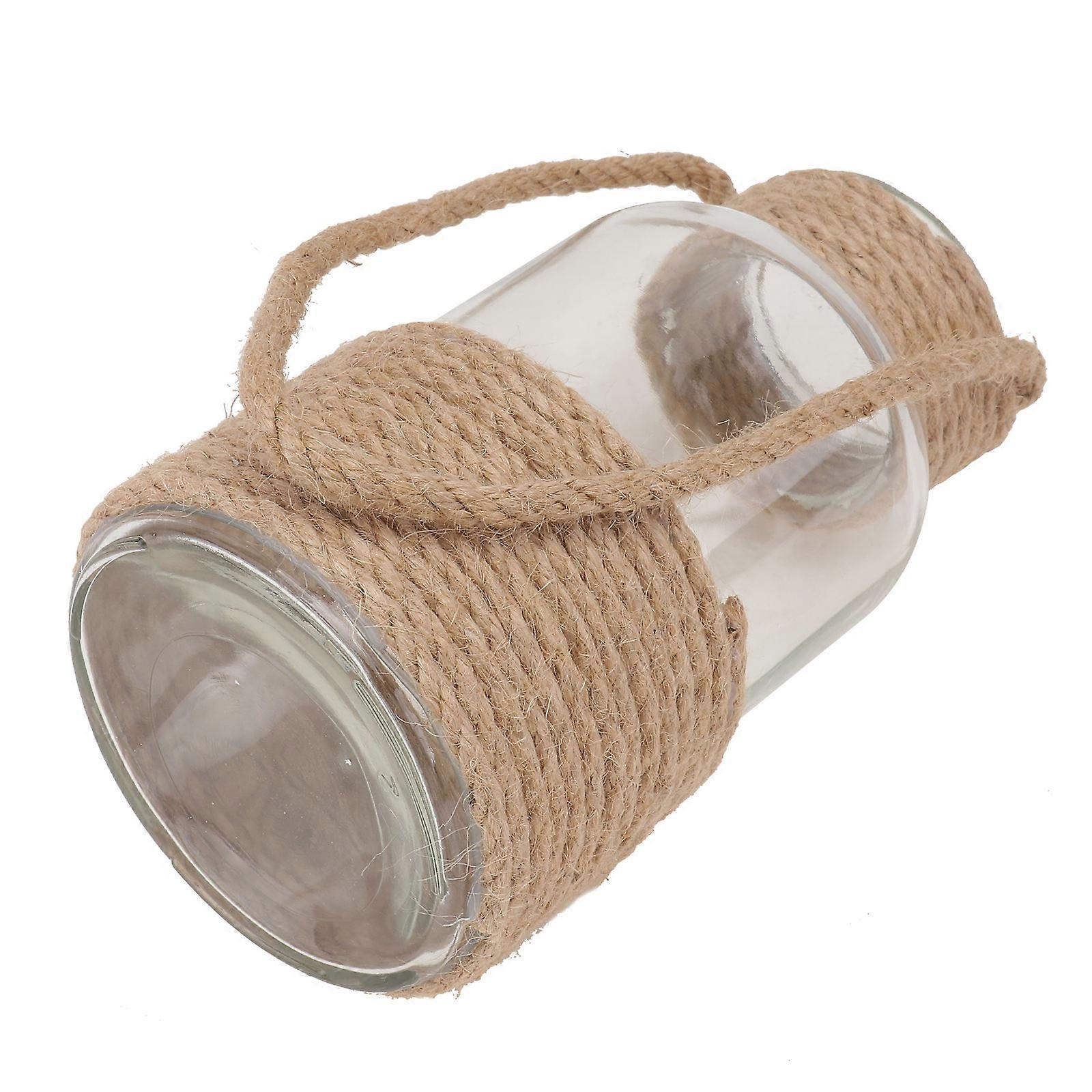Hemp Rope Adorned Vase, Enhances Visual Appeal, Suitable for Everyday Use