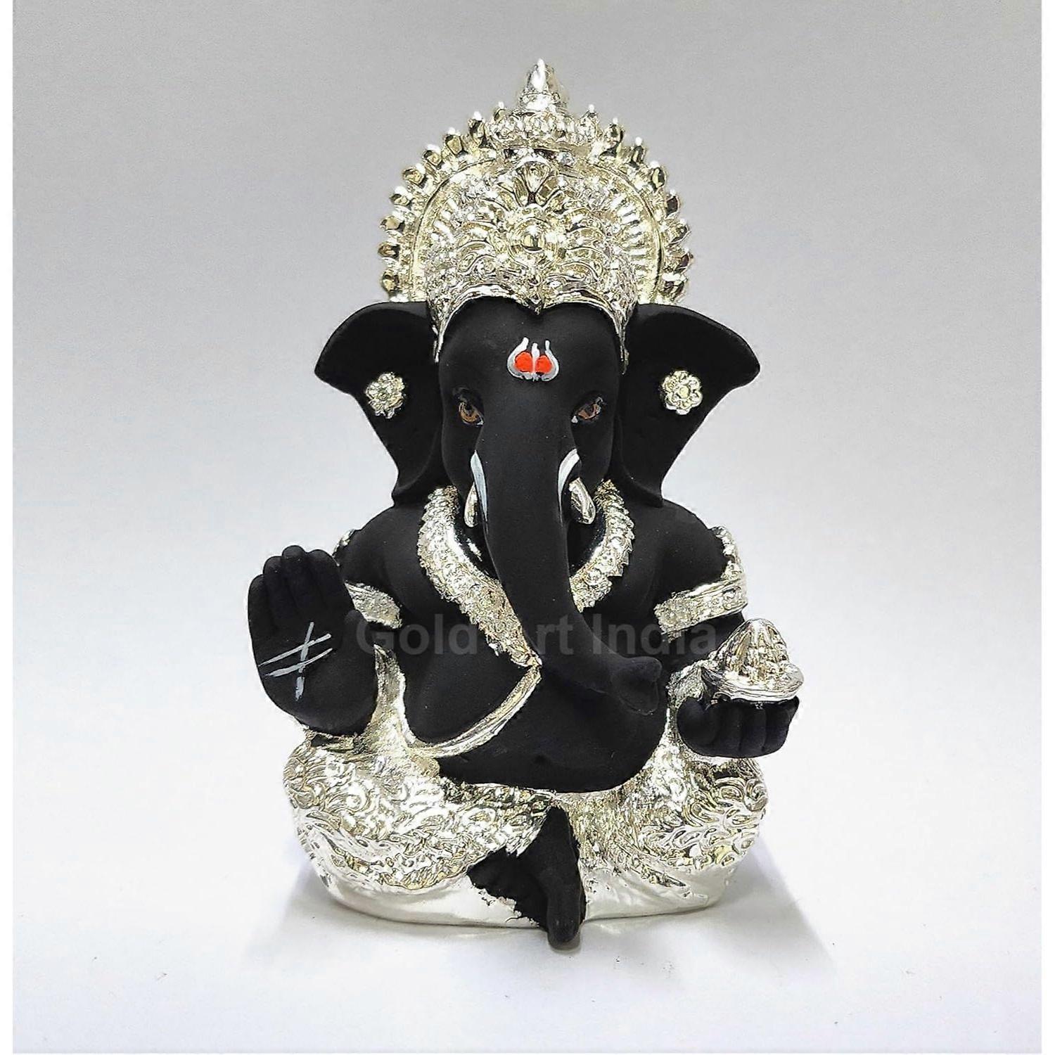 Silver Mukut Silver Ornaments For Ganpati Silver Plated Idol For
