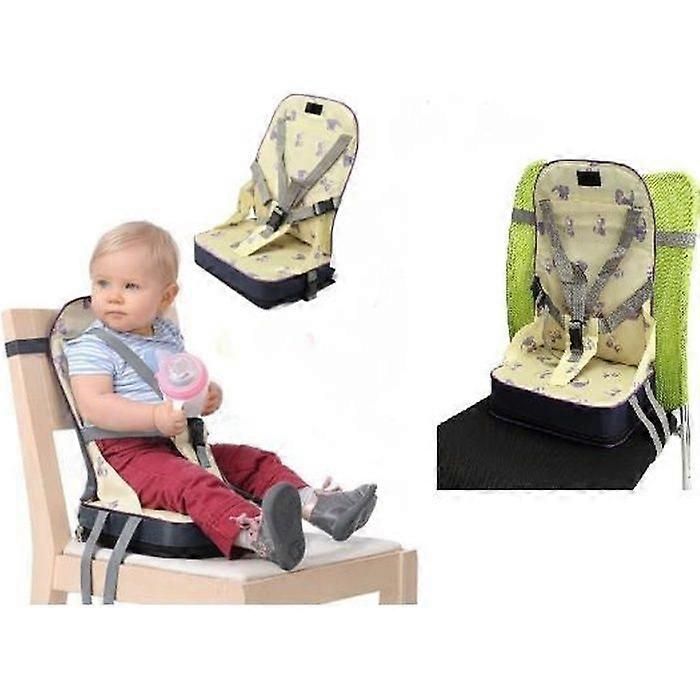 Foldable Baby Booster Seat Yellow - 5-point harness - Travel