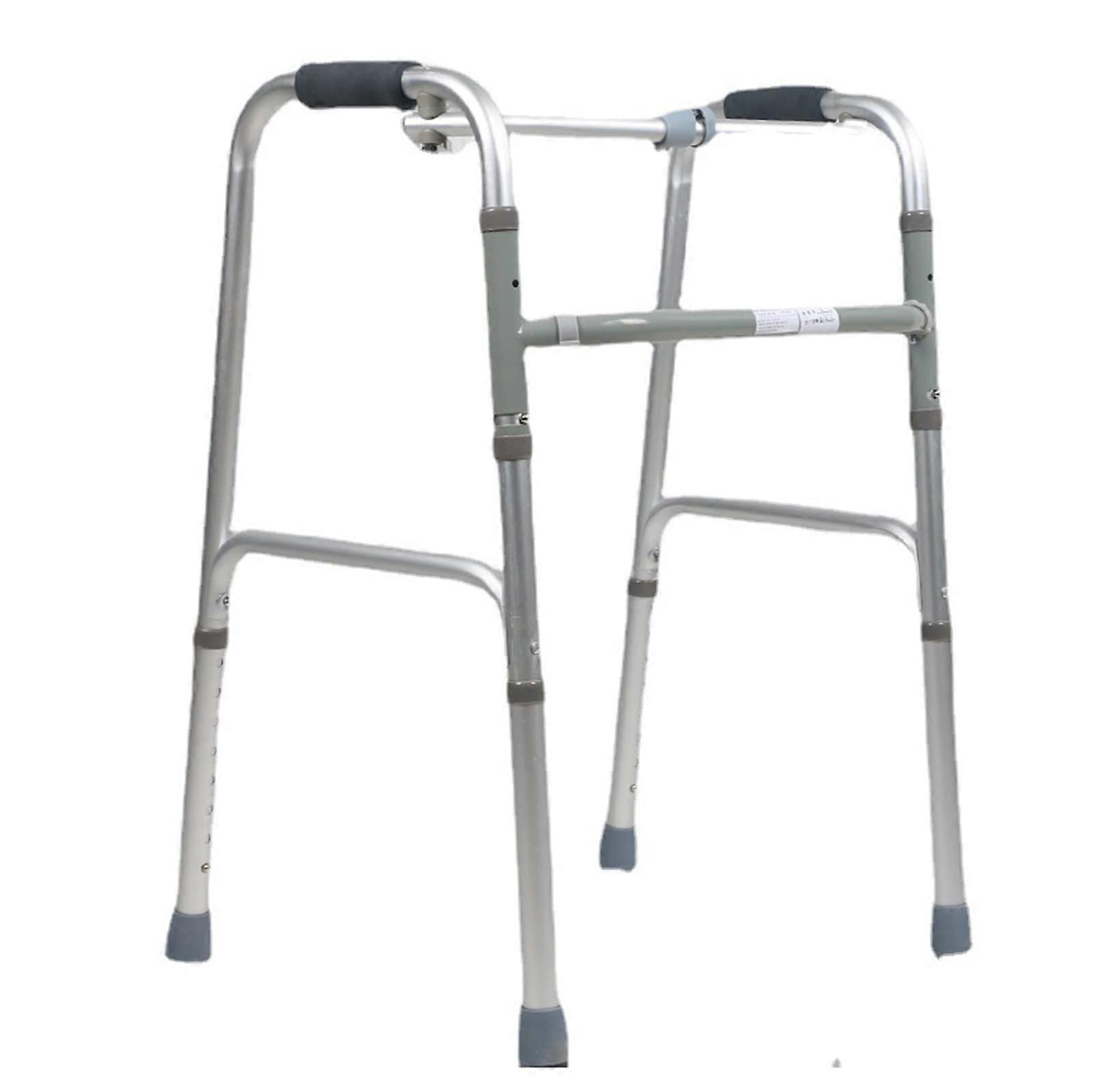 Foldable Mobility Walker Narrow Walking Frame for Elderly, Silver Purple