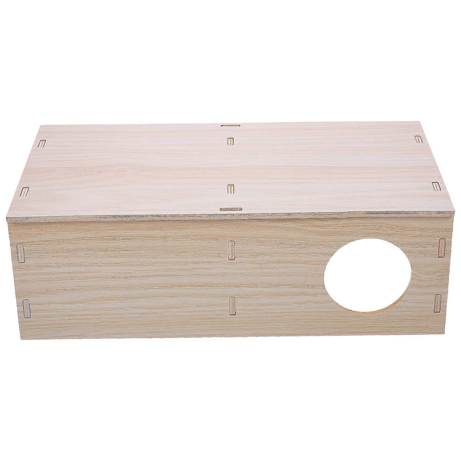 Wooden Multi Chamber Hamster Hideout House – Safe, Sturdy Shelter for Dwarf Hamsters, Gerbils, and Mice – Adorable Small Decor