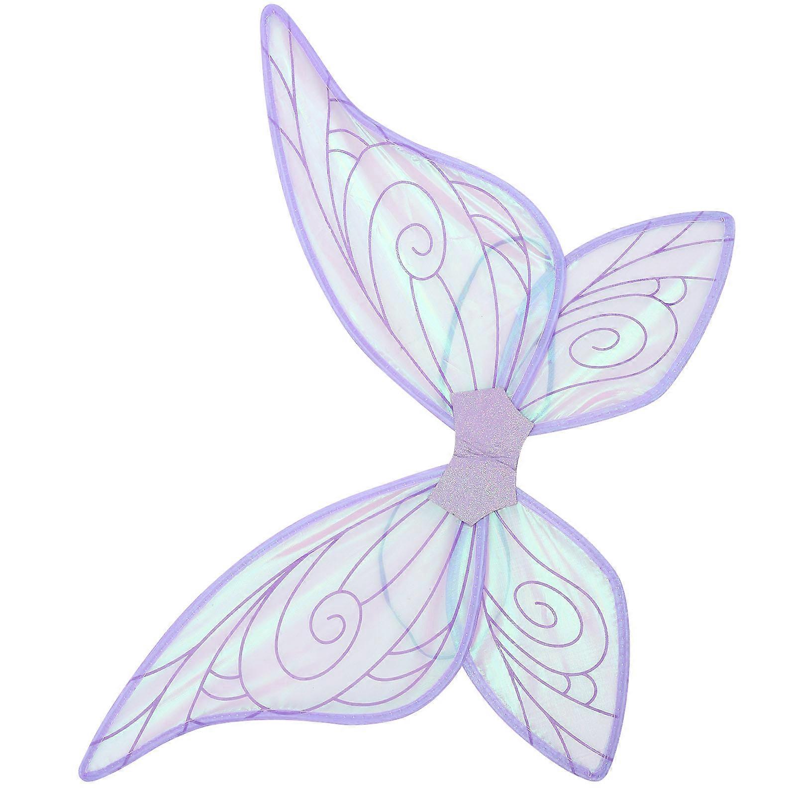 Butterfly Wing Fairy Wing Ornament For Children And Adults In Purple With LED Lighting 1Pack