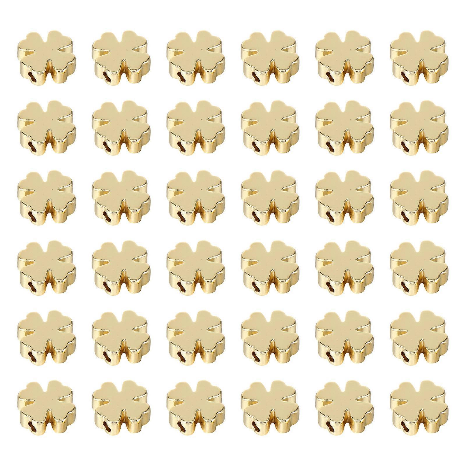 Gold Bead Spacers 60Pcs Smooth Surface Shape for Craft Making DIY Projects Home Decoration Kids Adults