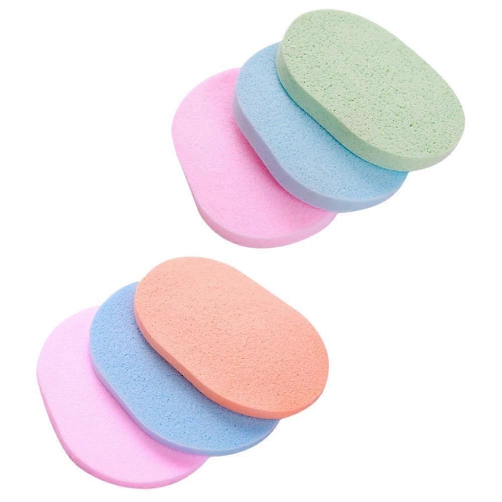 6Pcs Portable Multi Function Facial Sponges Exfoliating Scrubbers for Home Use