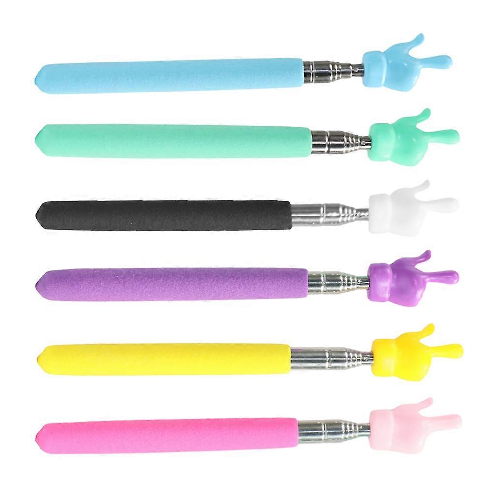 Teaching Stick 6Pcs Collapsible Material Ideal For Training Sessions Classroom Activities Teachers Pointer Finger Shape