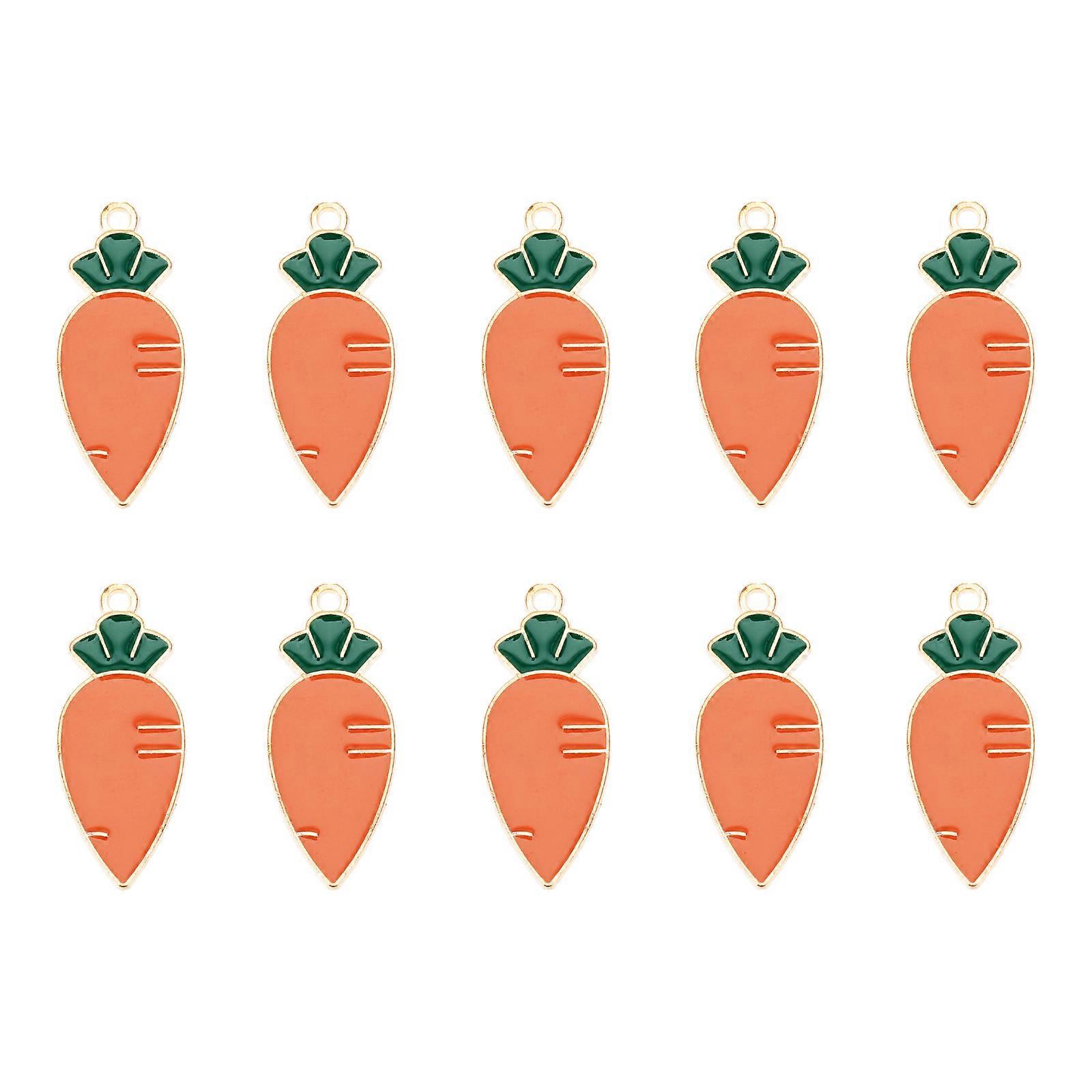 Easter Themed Carrot Shape Pendant Decor Gift with Hole Design 30Pcs