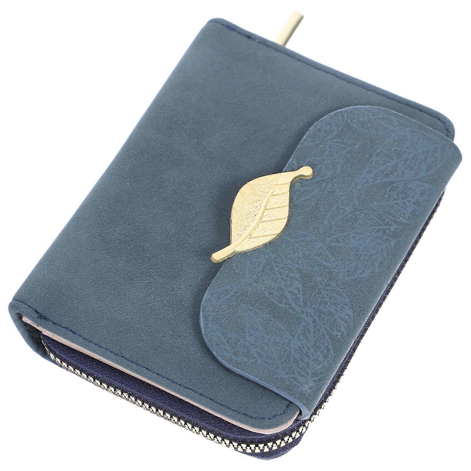 Here's a refined and appealing product description for your **Short Pu Zipper Purse / Compact Wallet**:
### π **Stylish Blue Compact PU Zipper