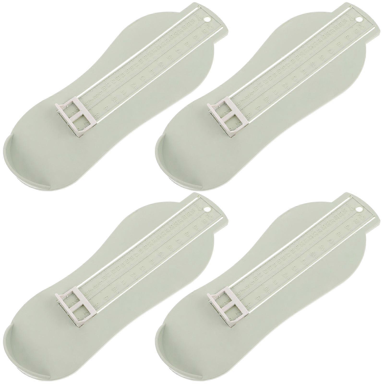 Accurate Foot Sizing Tool For Kids 4Pcs Measuring Device User-Friendly Design Suitable For Home Use Shoe Shopping In Light Green Color