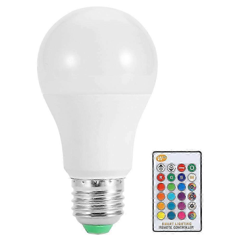10W E27 RGB & Cold White LED Light Bulb with Remote Control - Versatile Decorative Lamp for Home & Party Lighting