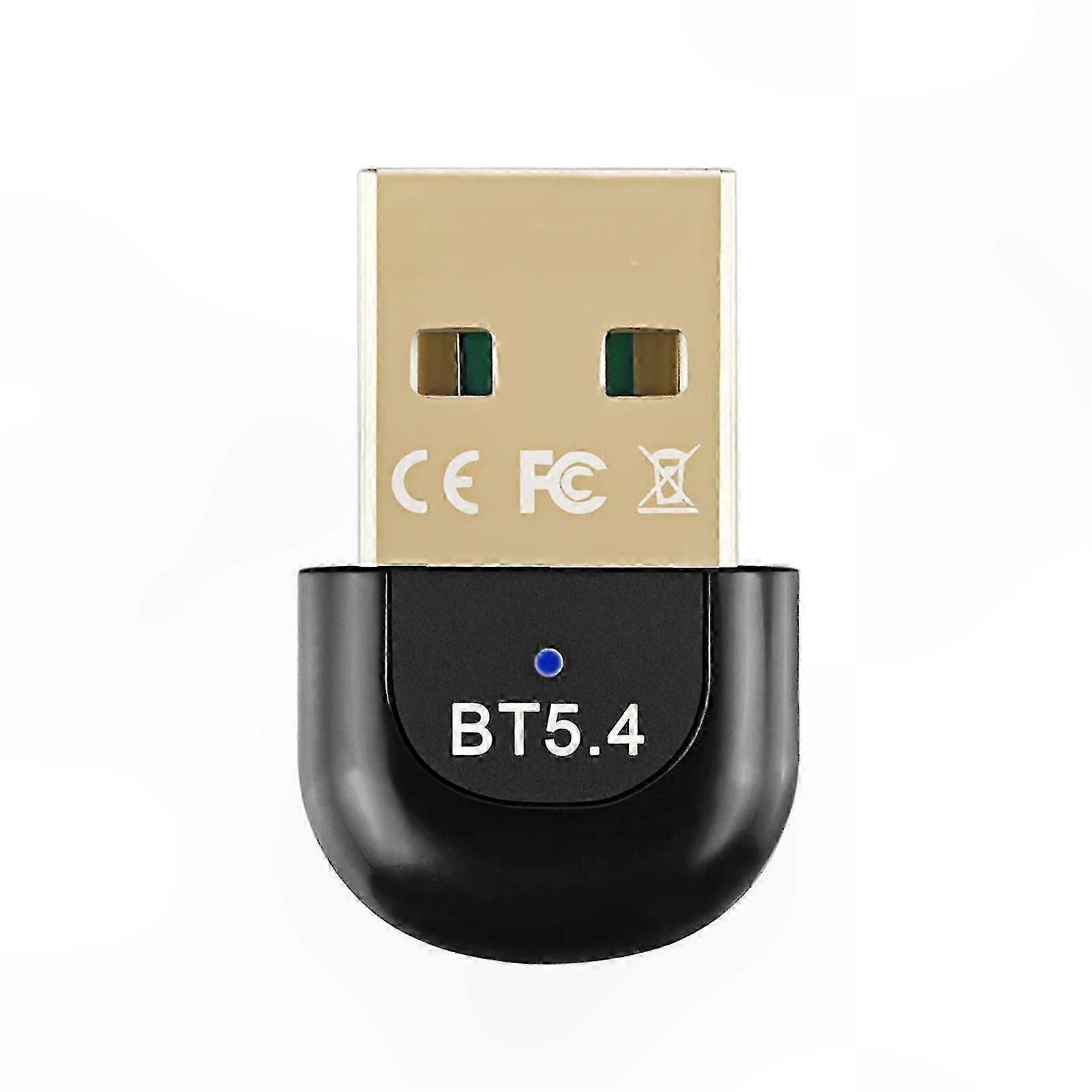 Bluetooth 5.4 Wireless Adapter for PC, Compatible with Windows 11/10/8.1, Plug and Play, Anti-Interference Design for Laptops