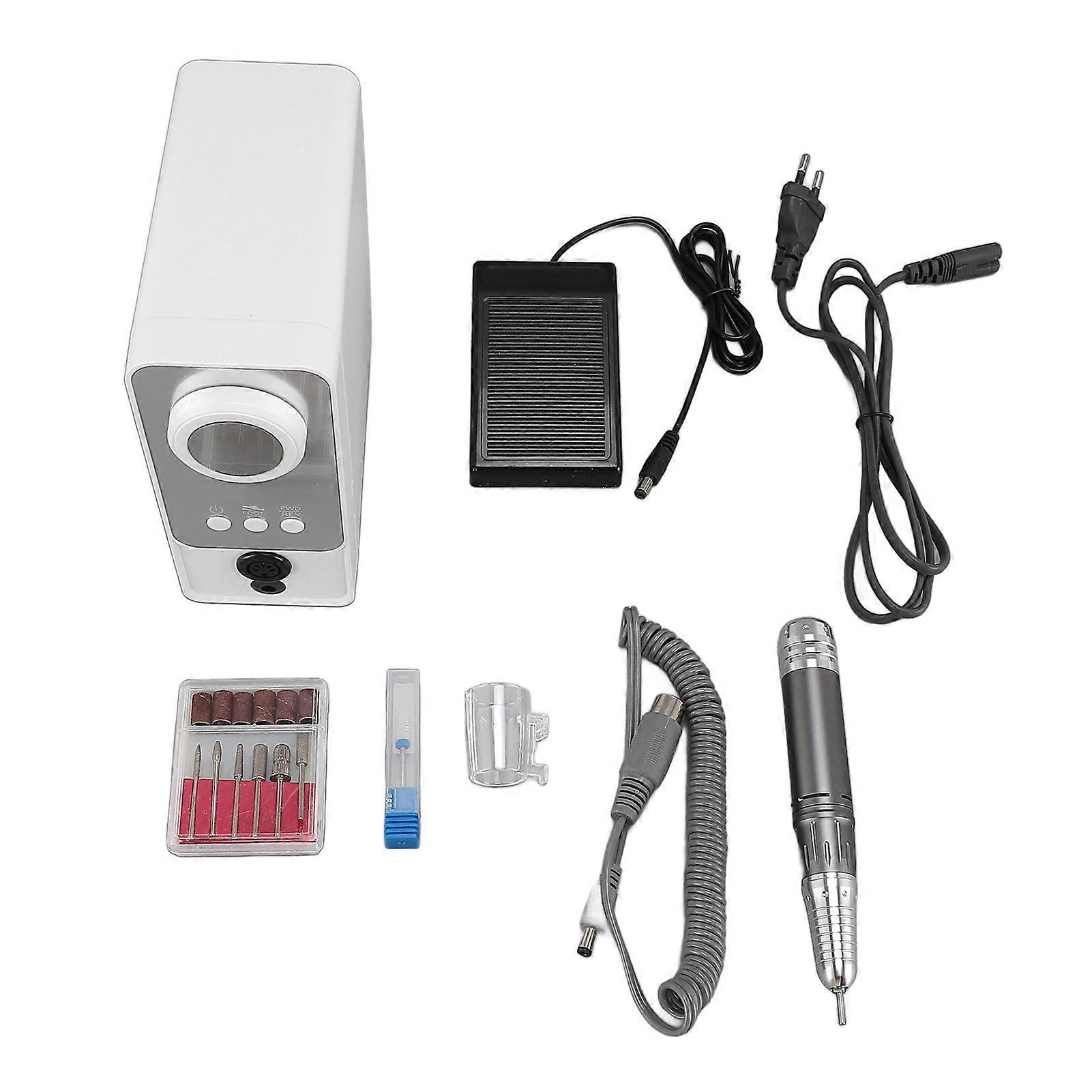 Professional Drill 35000 RPM with Foot Pedal Forward Reverse Rotation Plug In Electric Nail File Machine