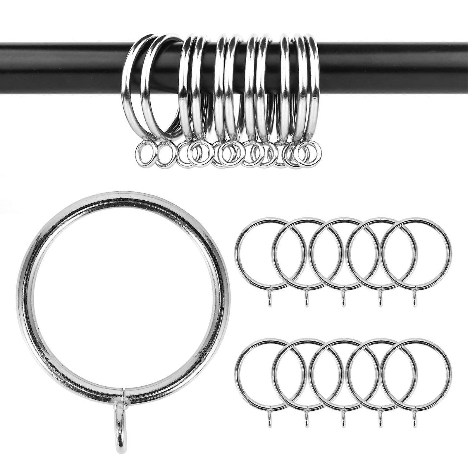 50pcs Curtain Accessories Roman Ring Hooks 38mm Silver