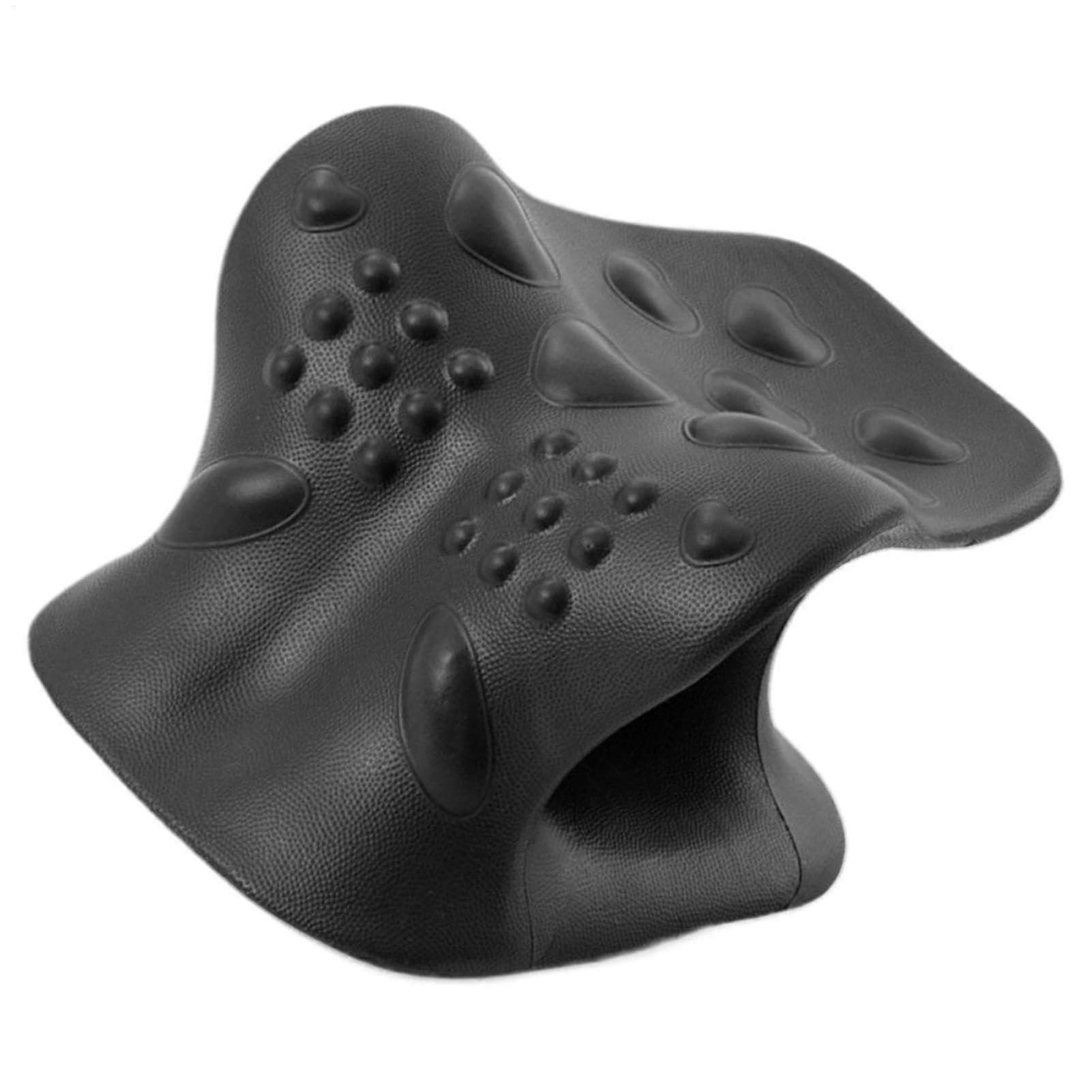 Cervical Spine Stretcher Massager Stretcher Alignment Pillow Traction Equipment Black