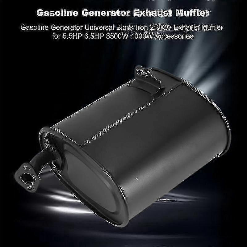 Benzin Generator Universal Sort Jern 2-3kw Udstødningslyddæmper Til 5,5hk 6,5hk 3500w 4000w Accessori