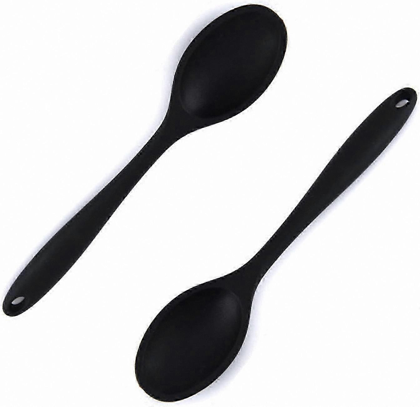 Nonstick Silicone Mixing Spoons, 2-Piece Set, Heat Resistant up to 480°F