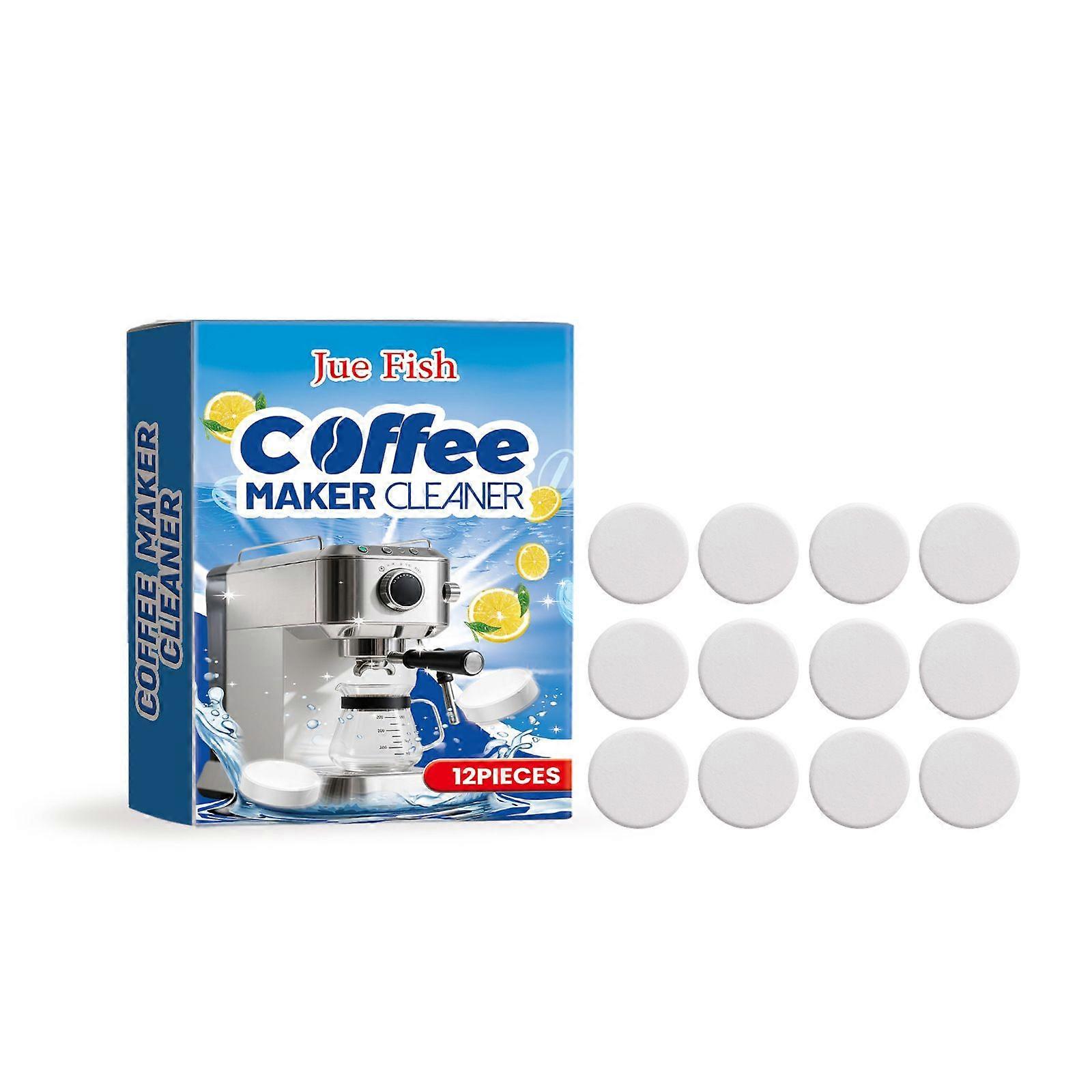 Coffee Machine Descaler Tablets,Coffee Machine Cleaner,12 Count, Coffee Maker Cleaner Tablets Compatible with All Major Brands
