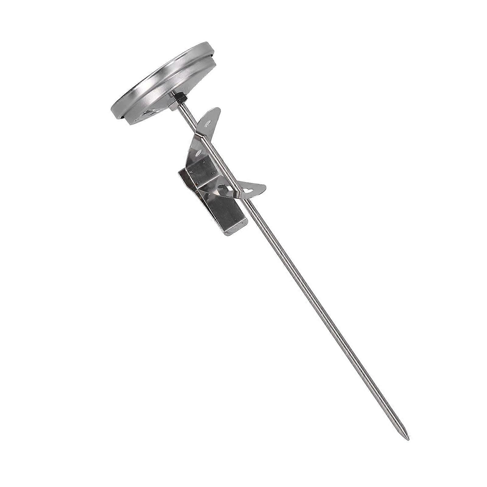 Stainless Steel Frying Thermometer High Temperature Thermostat for Turkey BBQ Grill with Easy-to-Read Display