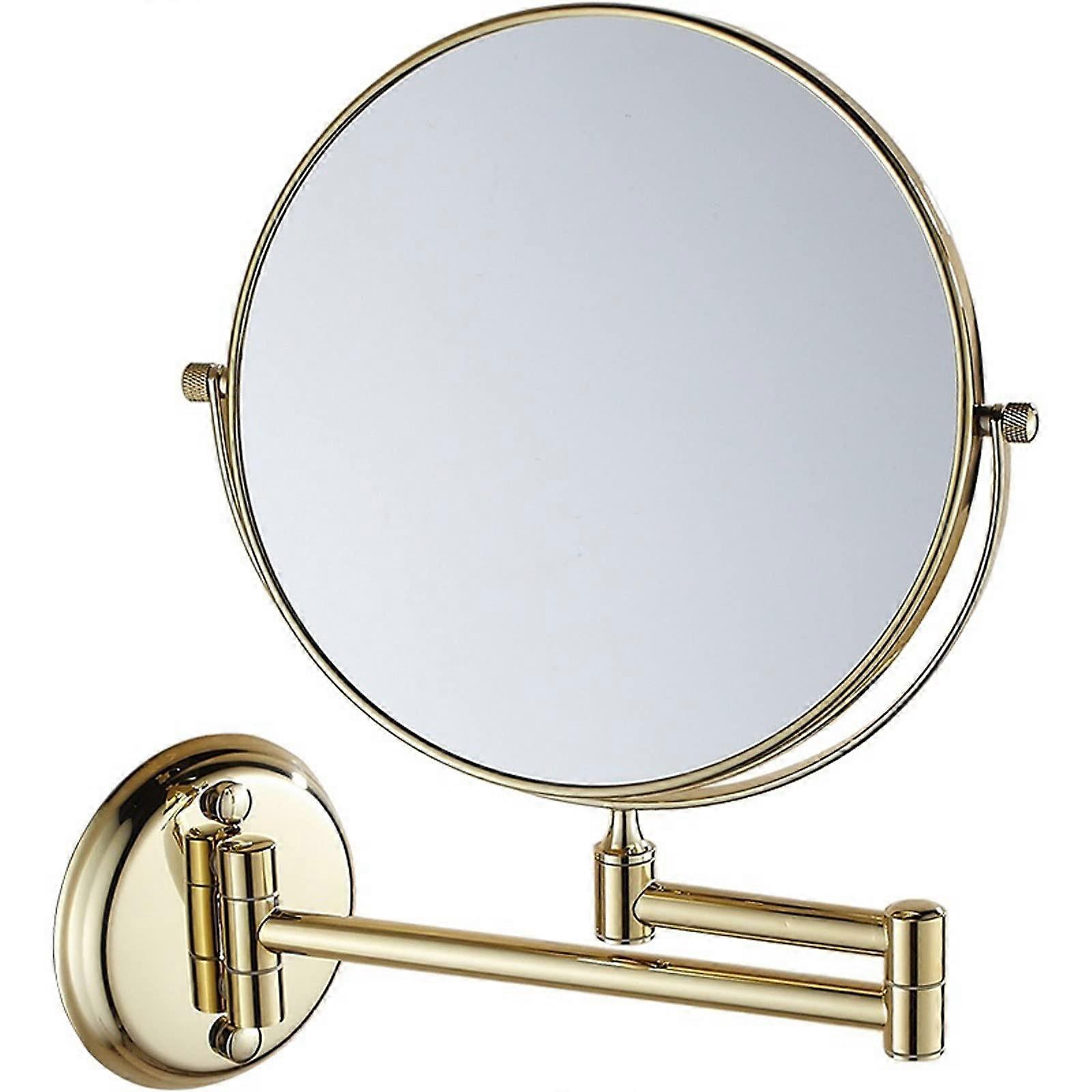 Vanity Mirror Punch-Free Bathroom Wall-Mounted Double-Sided Folding Rotary Shaving Mirror