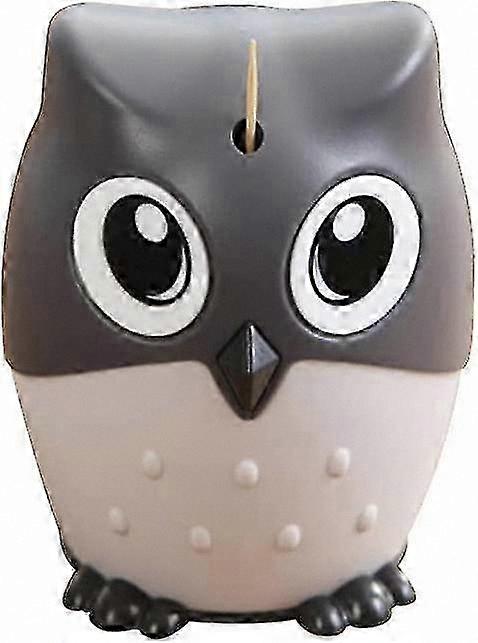 Automatic Toothpick Dispenser with Owl Design (Grey)