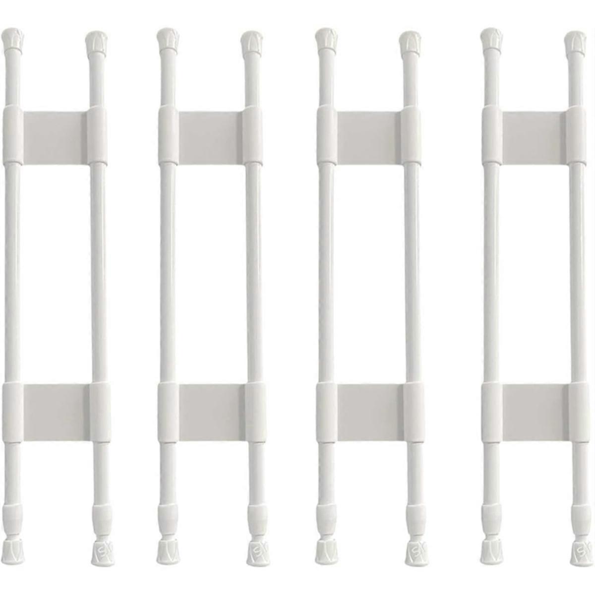 4 Pcs Double RV Refrigerator Bars,Non-Slip RV Fridge Tension Rods