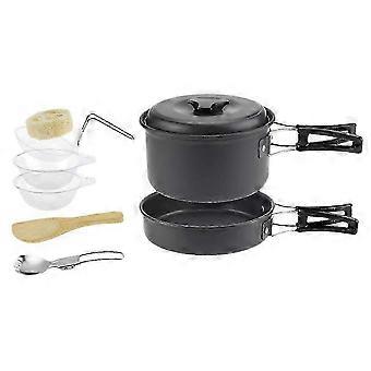 Outdoor Camping Cutlery and Cooking Utensils Set for 1-2 Persons, Picnic Hiking Gear