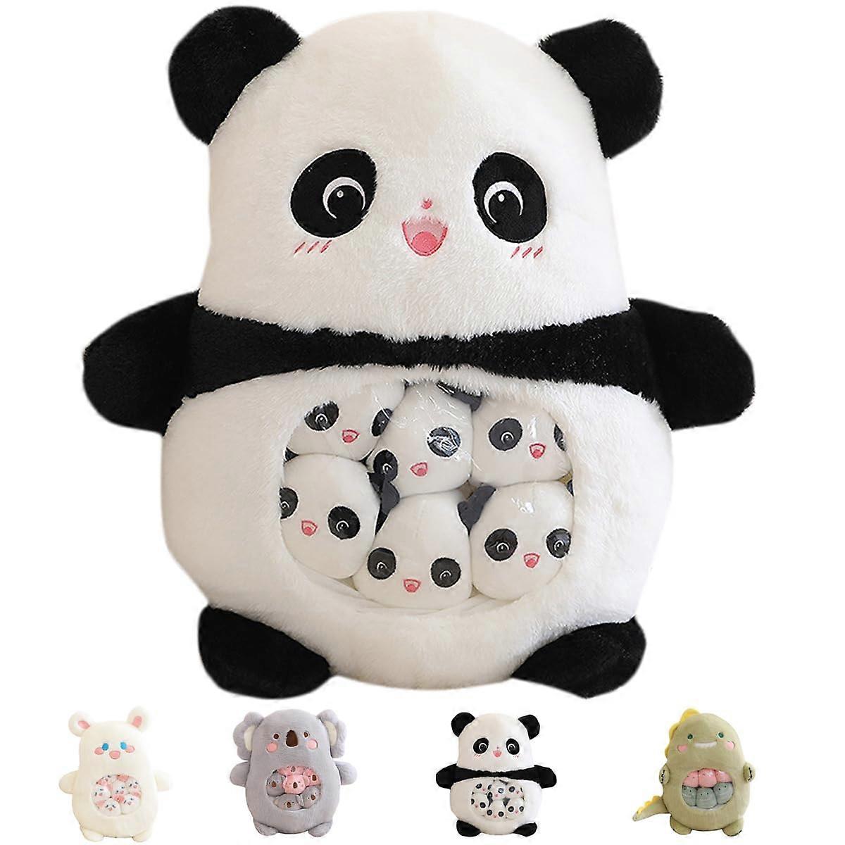 Panda Plush Stuffed Animal with 6 Removable Baby Pandas  Soft  Huggable Gift
