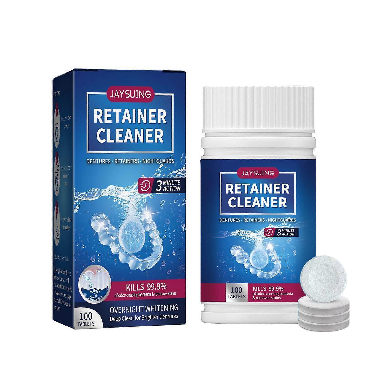 Jaysuing Denture Cleaning Tablets- Freshen Breath and Clean Dentures with Whitening Tablets