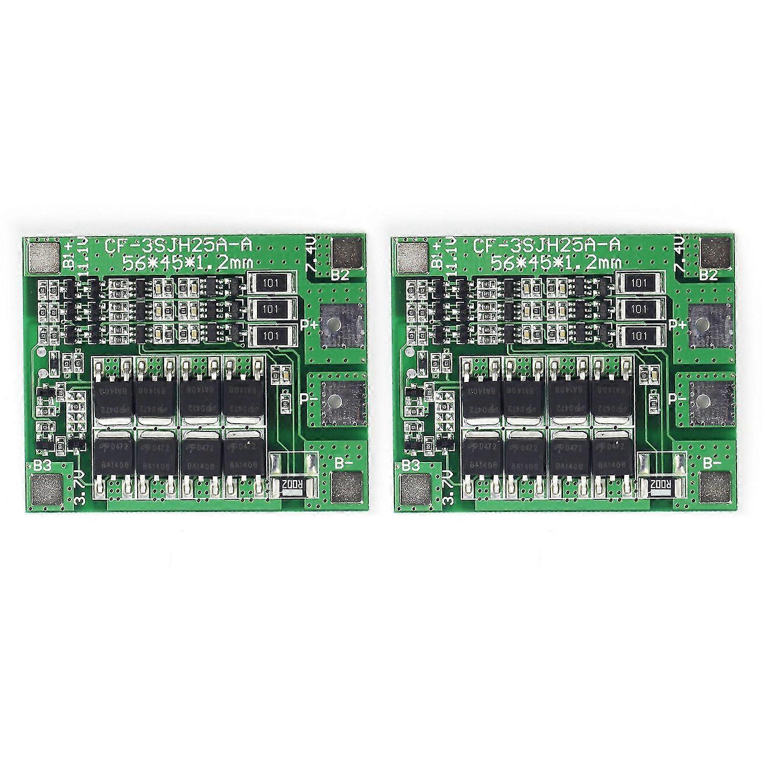 3 Series 12V18650 Battery Protection Board 11.1V 12.6V with Balanced 25A Overcurrent Overcharge Overdischarge Protection