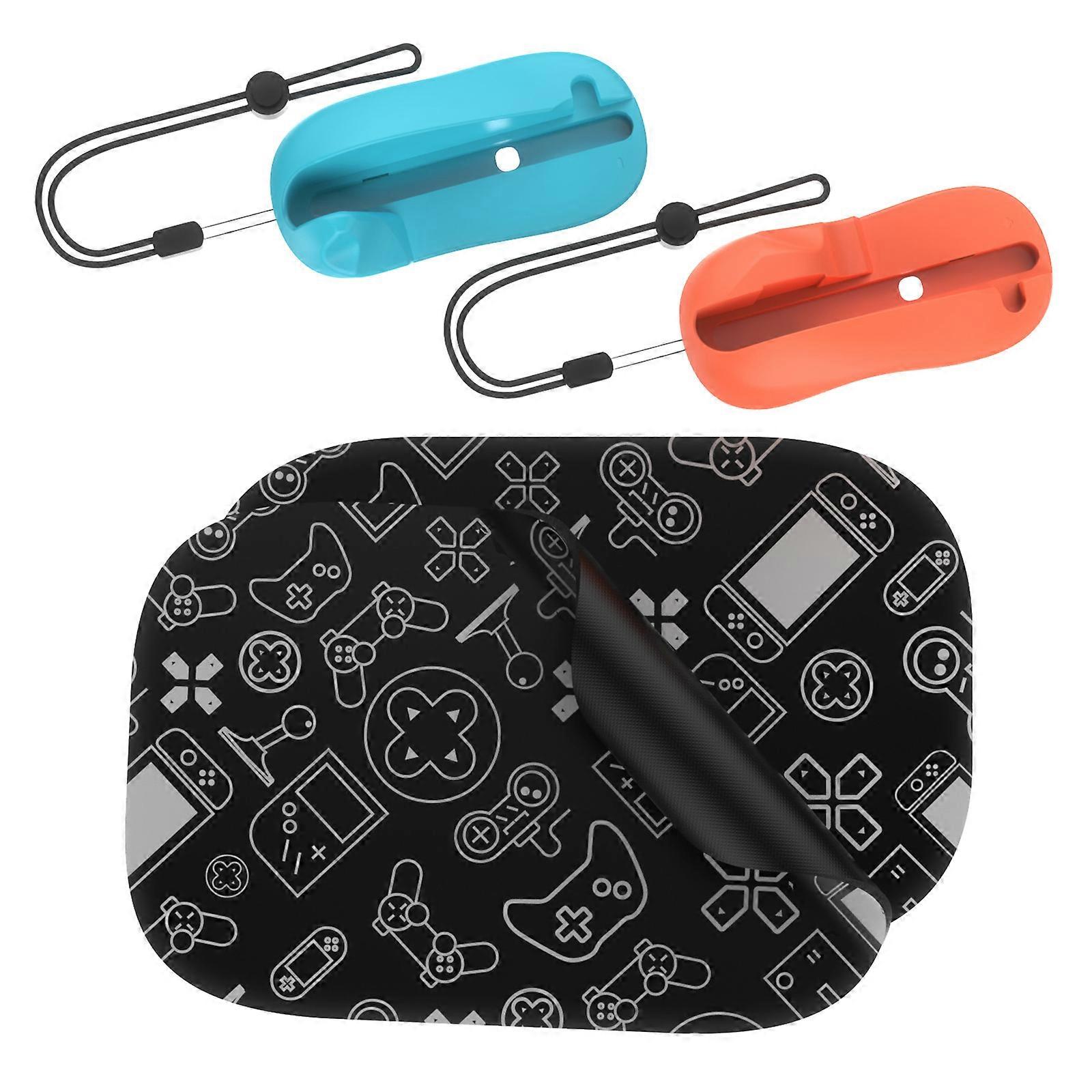 1 Set Responsive Mouse And Anti Wear Mousepad Set Gaming Controller Mouse Grip for NS2 Gamepad   Blue Orange