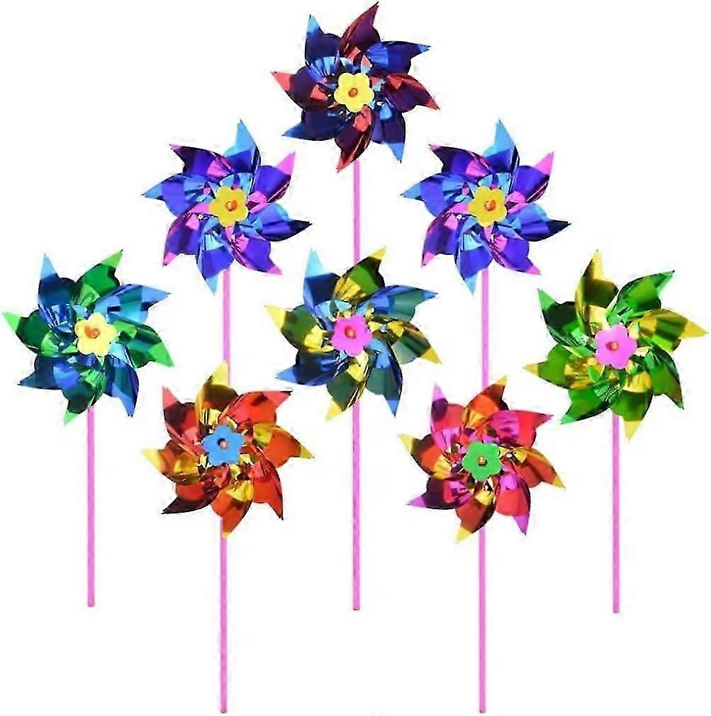 100 Pcs Plastic Rainbow Pinwheel,Windmill Party Pinwheels DIY Pinwh...