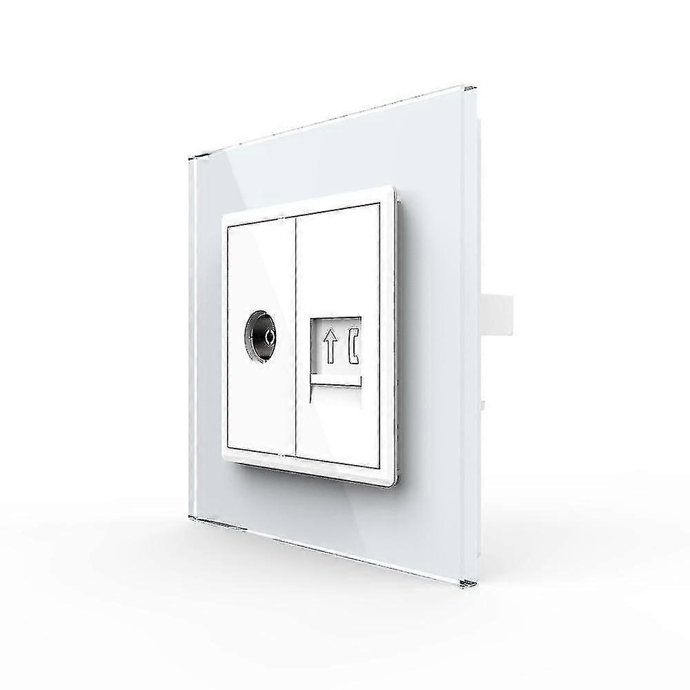 Power Outlets Sockets Crystal Glass Panel Wall Outlet Plug Socket N...