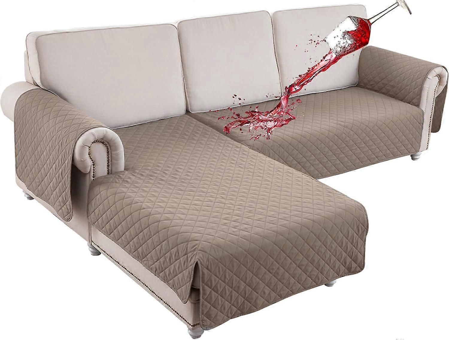 Sectional Couch Covers Waterproof L Shape Sofa Cover 2-Piece Reversible Couch