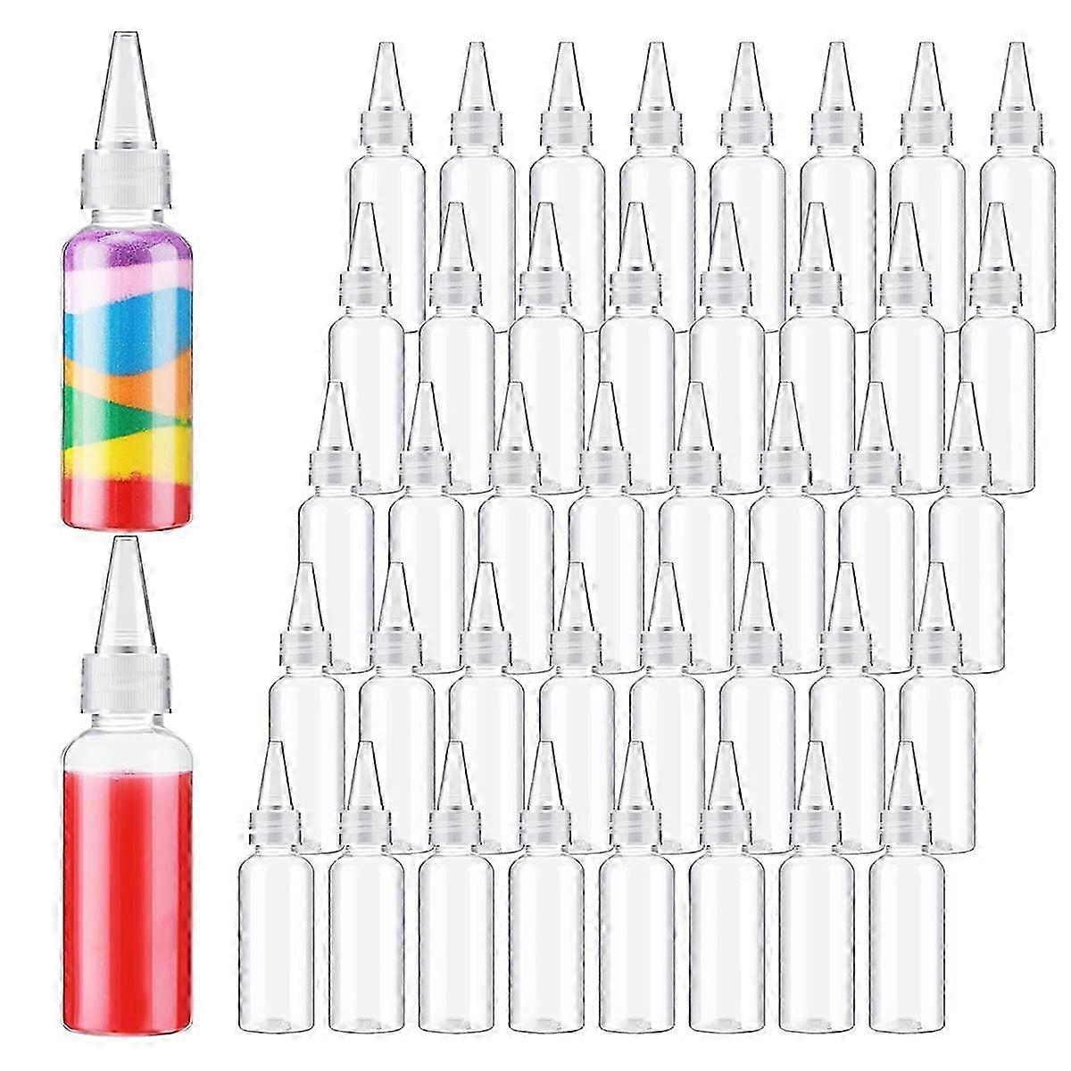1.7 Oz Plastic Squeeze Bottles for Paint 50 Pcs