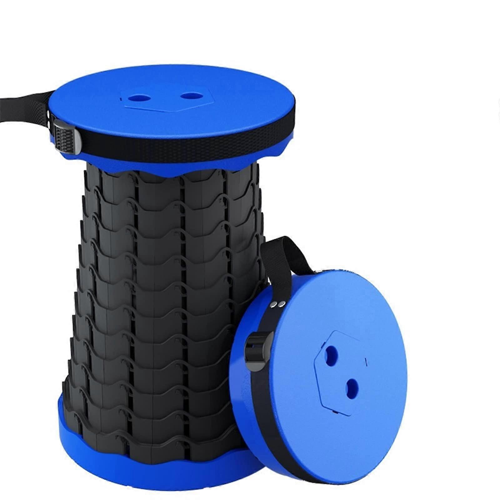 Fishing Chair Foldable Camping Stool Portable Retractable Travel Chairs Lightweight Blue Outdoor Furniture for Fishing