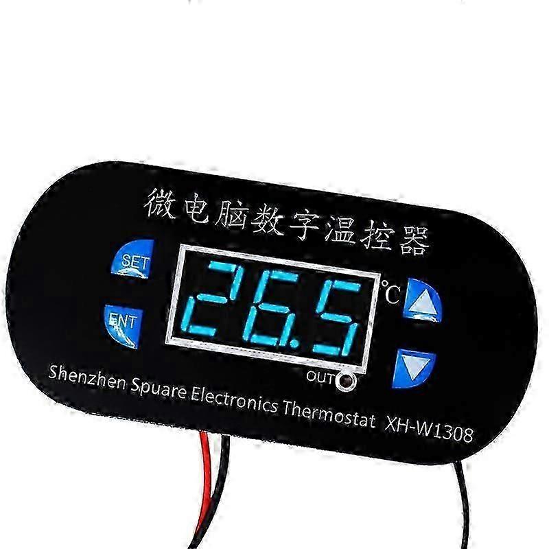 W1308 DC 12V Digital Cool Heat Sensor Temperature Controller Adjustable Thermostat Switch Thermometer Control Blue Light
