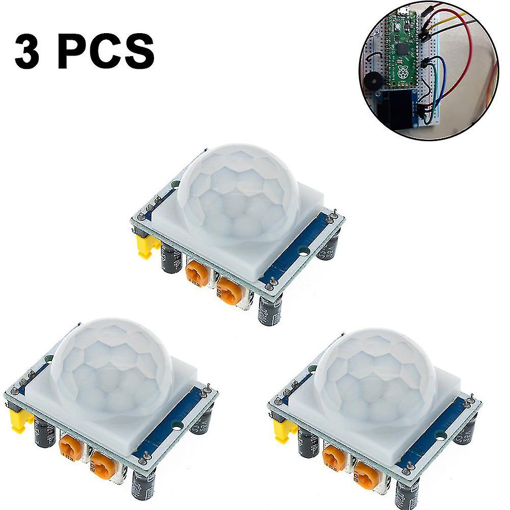 3pcs Hc-sr501 Pir Motion Sensor Infrared Ir Sensor Human Body Detector Module