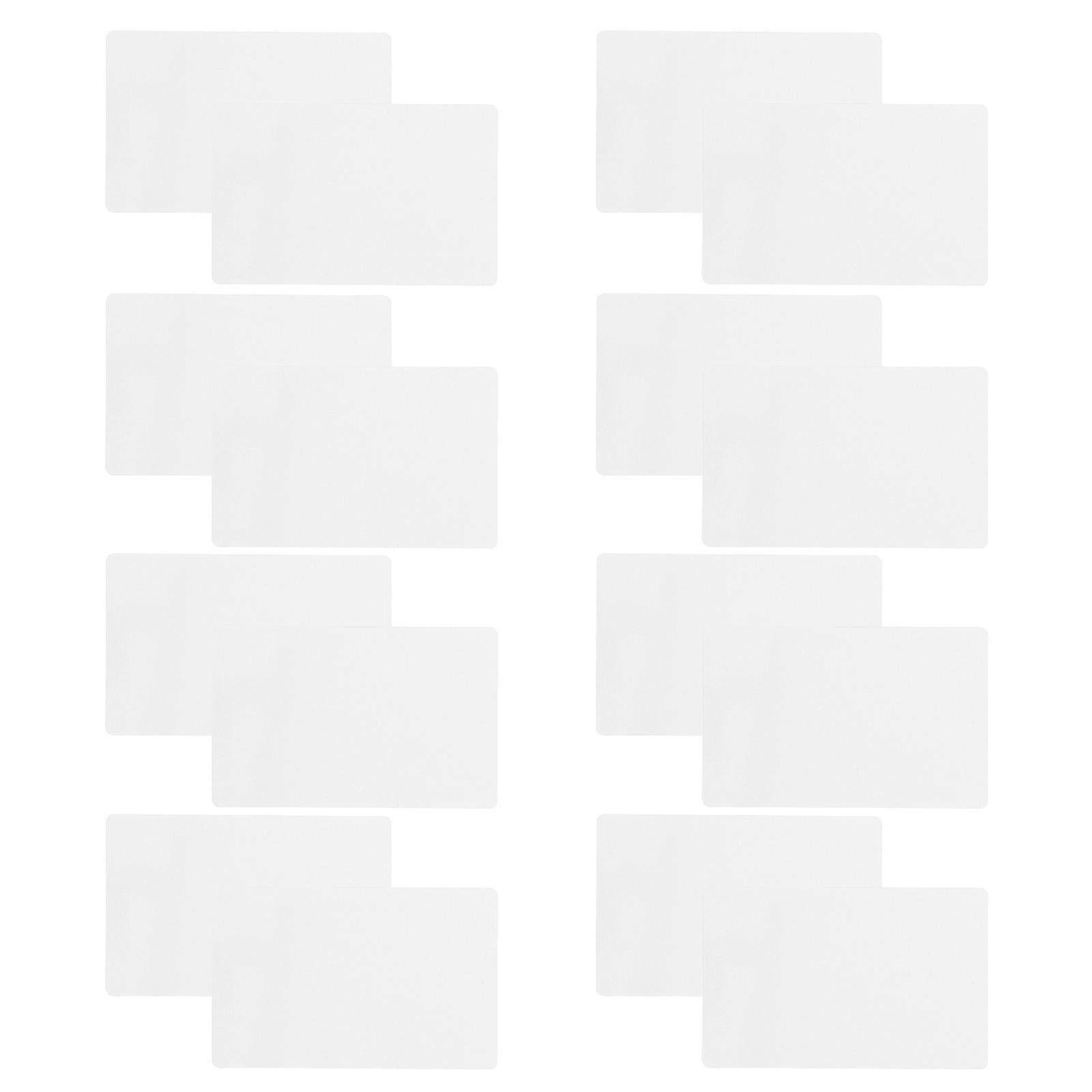 20pcs Aluminum Alloy Business Card Blanks for DIY Carving White Name Cards