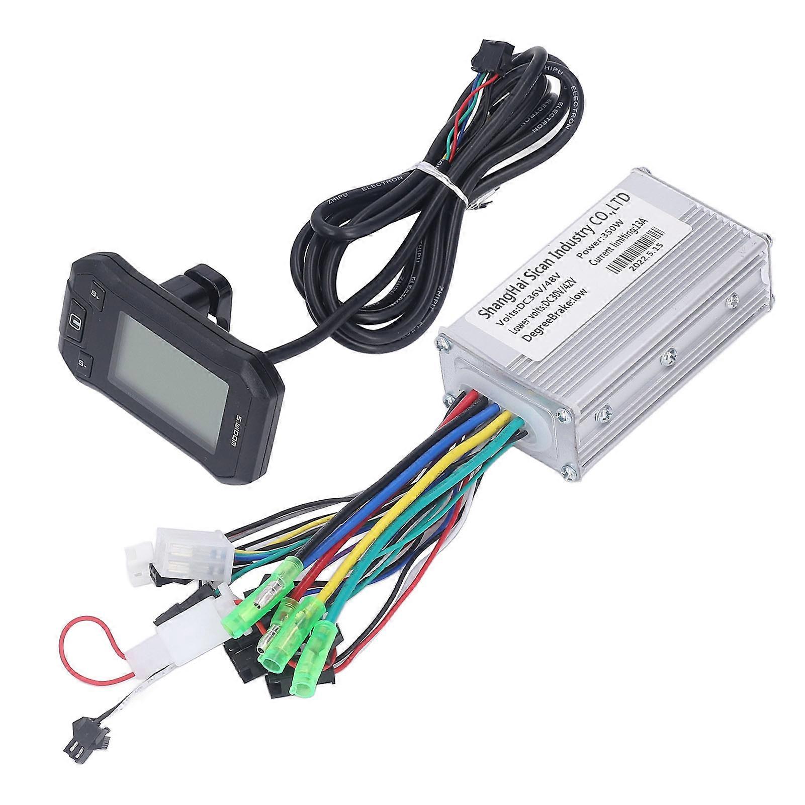 36V 48V 350W Motor Controller LCD Panel Kit for E-Bikes 9x5x3cm