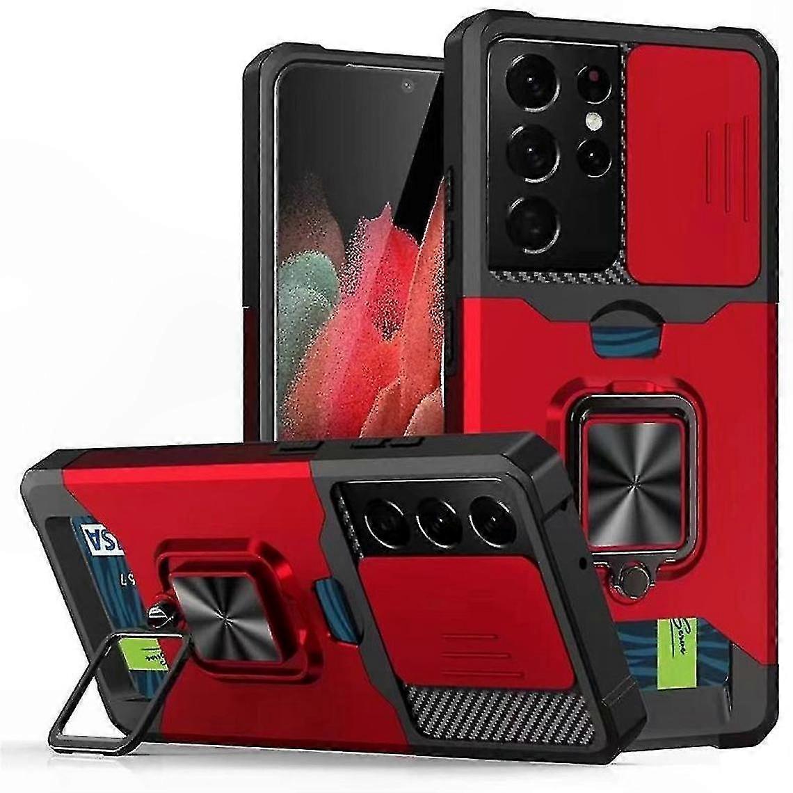Protective Case for S22 Ultra, Durable Mountable Cover with Enhanced Grip, Red