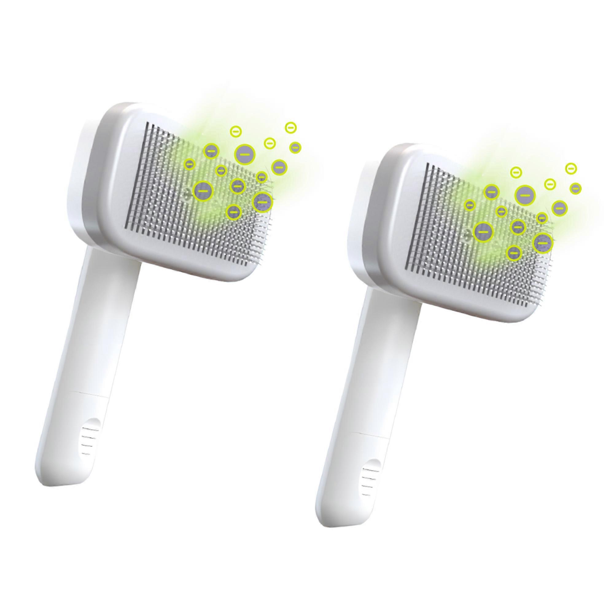 PiddiPet IonBrush Ionen Tierhaarbürste - Doppelpack - Hundebürste & Katzenbürste