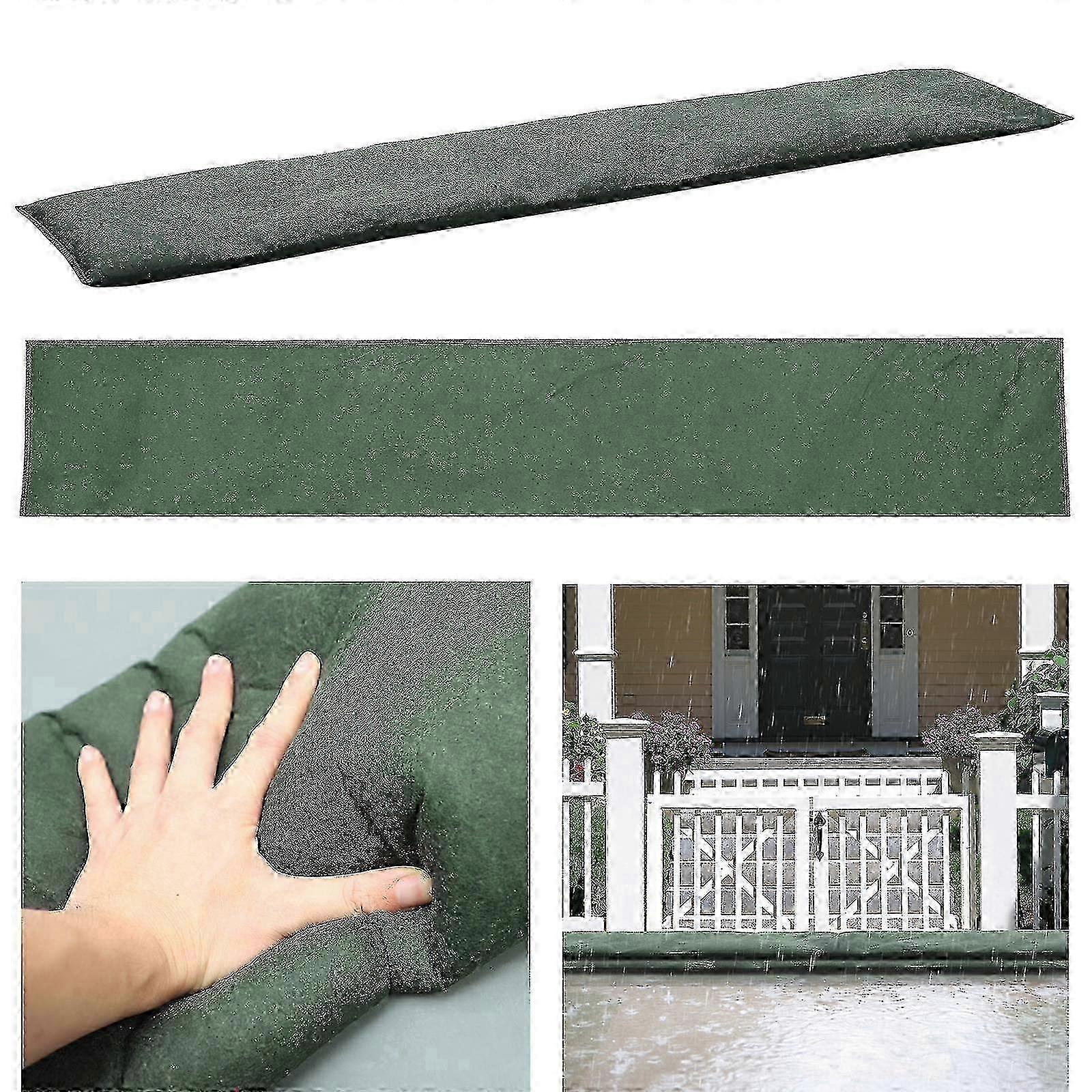 Reusable Absorbent Water Barrier Flood Barriers for Home, Garage & Basement (Sandless)