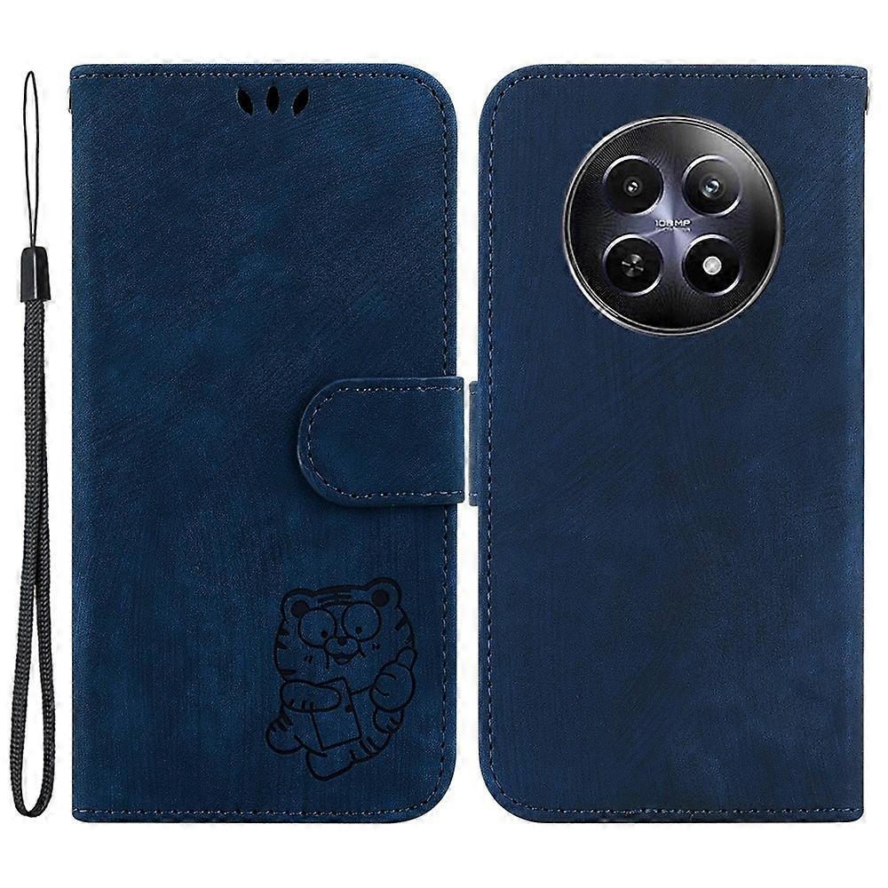 متوافق مع Realme 12/12x 5G حافظة محفظة لطيف النمر نمط جلد غطاء حامل الهاتف