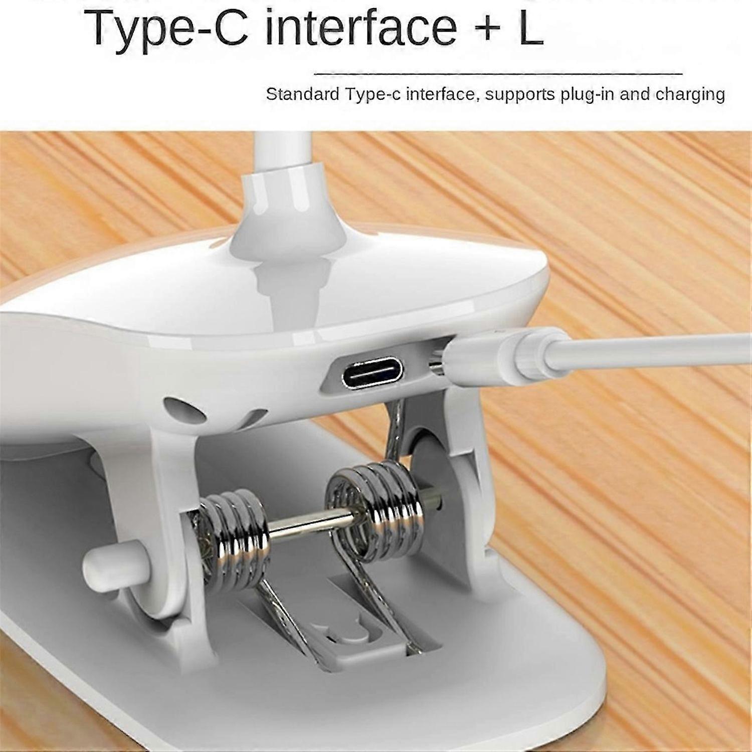 LED Reading Light With Clip USB Rechargeable Lights 3 Color Modes