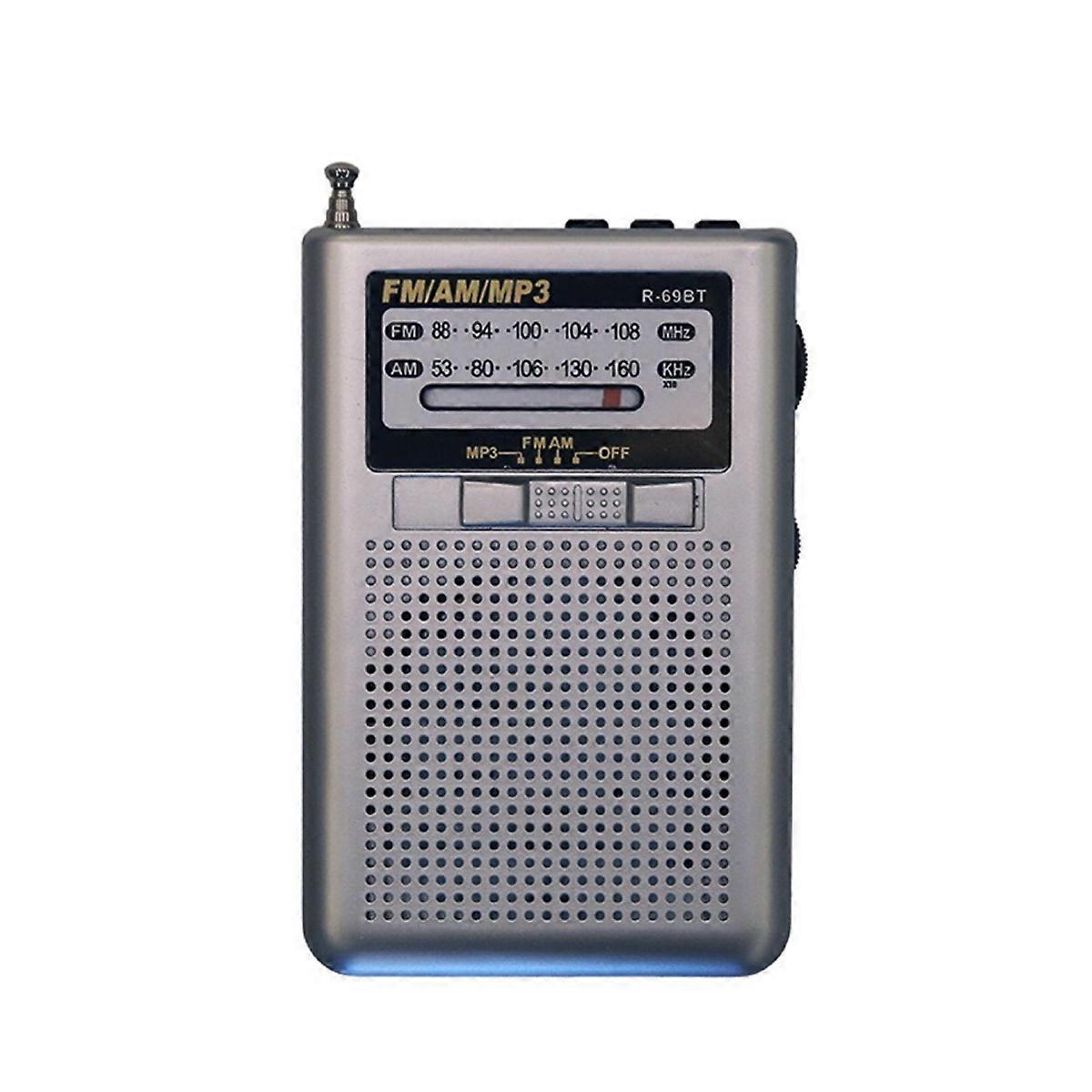 Radio FM AM Mp3 Radio World Receiver with Display Speaker 88-108MHz Support TF Card Headphone Jack Mini Pocket Radio B