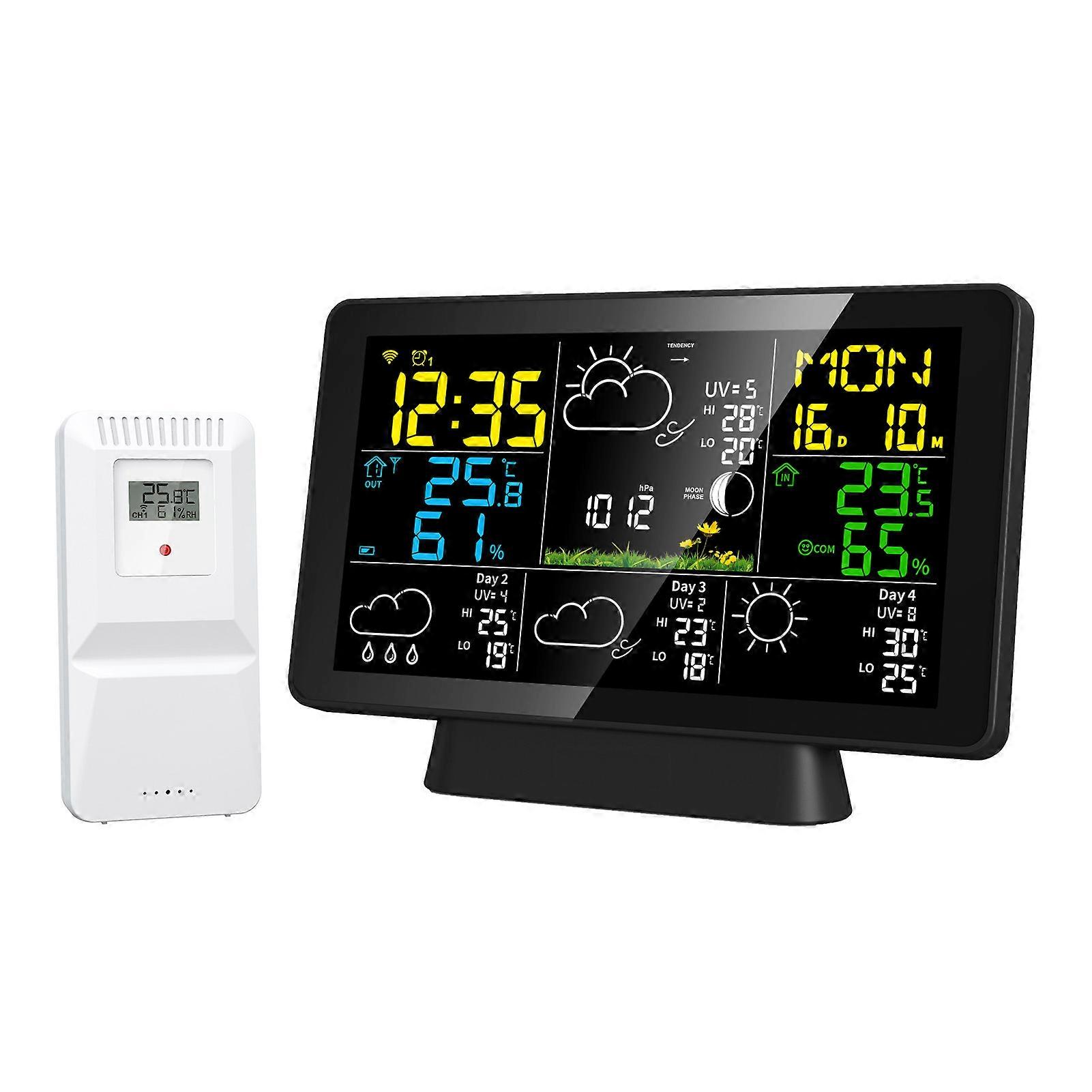 Digital Weather Station with Wireless Sensor, Color VA Display, 198x136x40mm