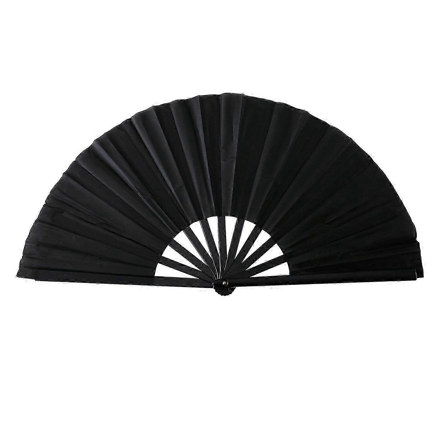 Éventail pliable couleur pure, robuste, os, léger, style rétro, éventail de Kung Fu, éventail de Tai Chi, danse chinoise